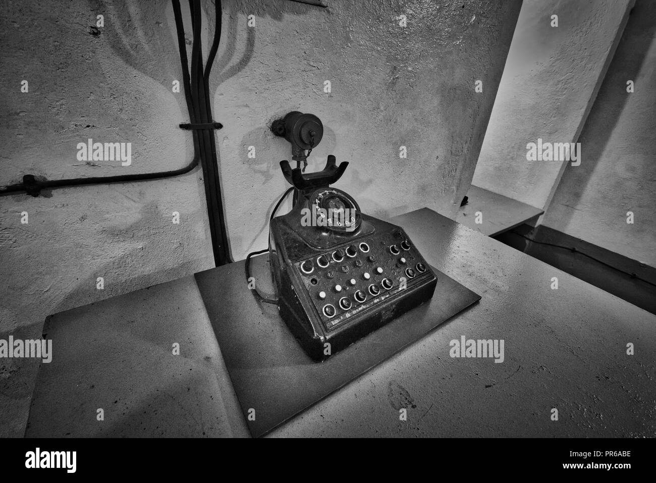 Die Maginot-linie, Ligne Maginot-Fort de Schoenenbourg (Alsace-France) Weltkrieg Geschichte Verteidigung gegen NS-Deutschland Hitler Stockfoto