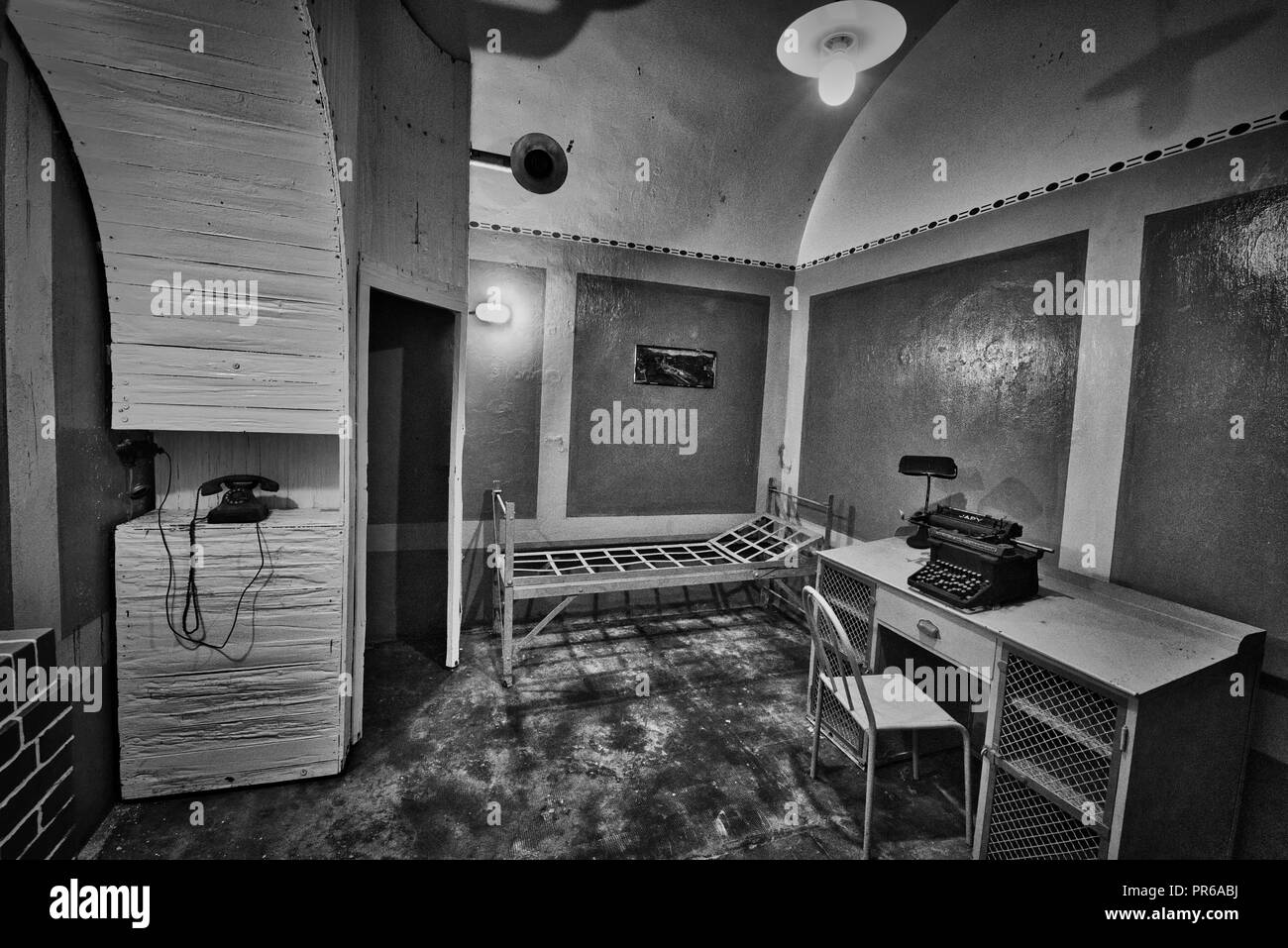Die Maginot-linie, Ligne Maginot-Fort de Schoenenbourg (Alsace-France) Weltkrieg Geschichte Verteidigung gegen NS-Deutschland Hitler Stockfoto