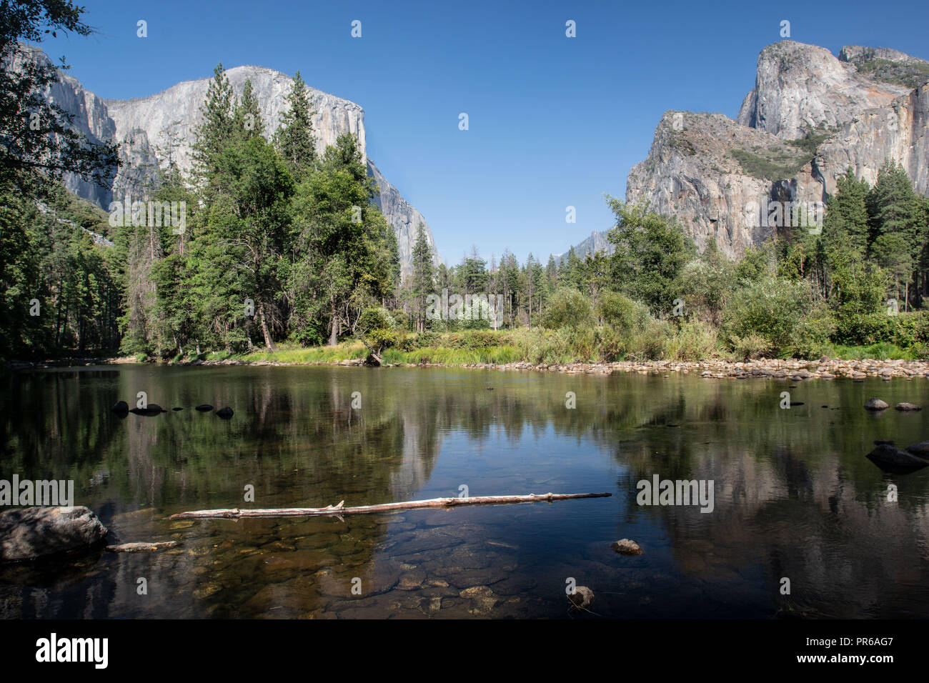 Yosemite Valley. El Capitan. Merced River Stockfoto
