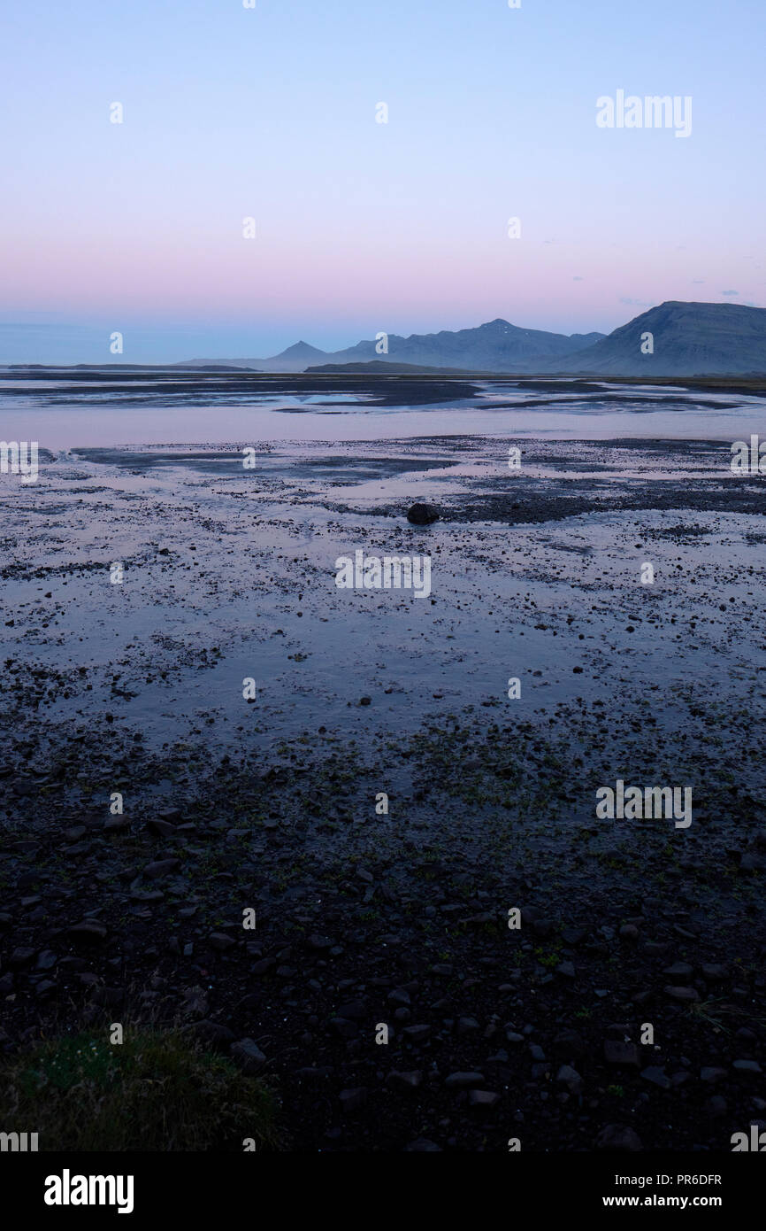 Die Küste Landschaft von South East Island in der Abenddämmerung. Stockfoto