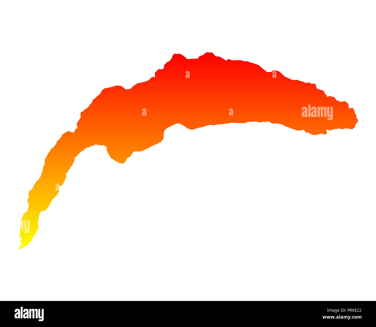 Karte des Genfer Sees Stockfoto