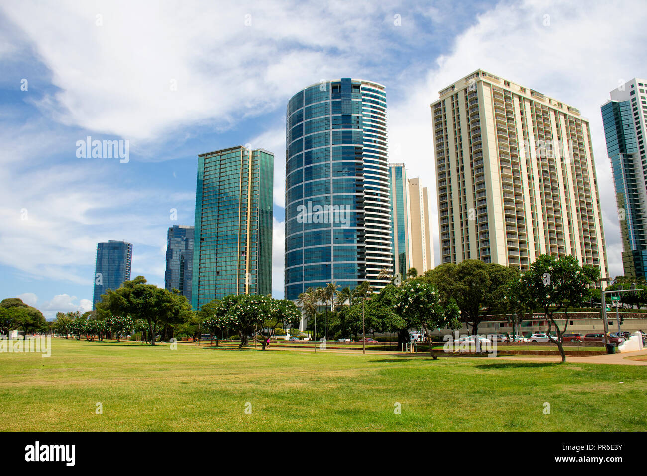 Revitalisierte Kakaako Nachbarschaft, Honolulu, Oahu, Hawaii, USA Stockfoto