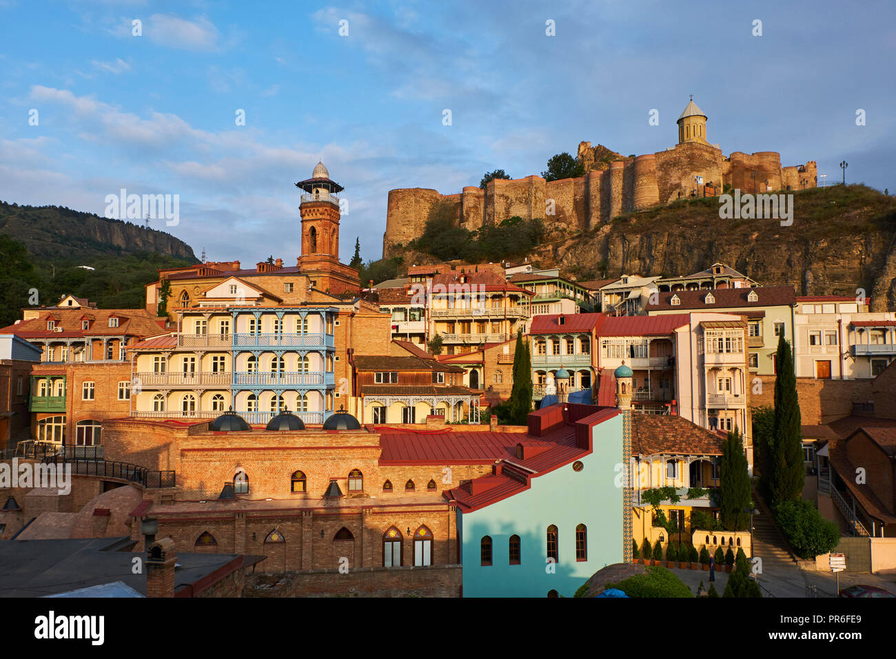 Georgien, Kaukasus, Tbilissi, alte Stadt, Festung Narikala, Sankt Nikolaus Kirche Stockfoto