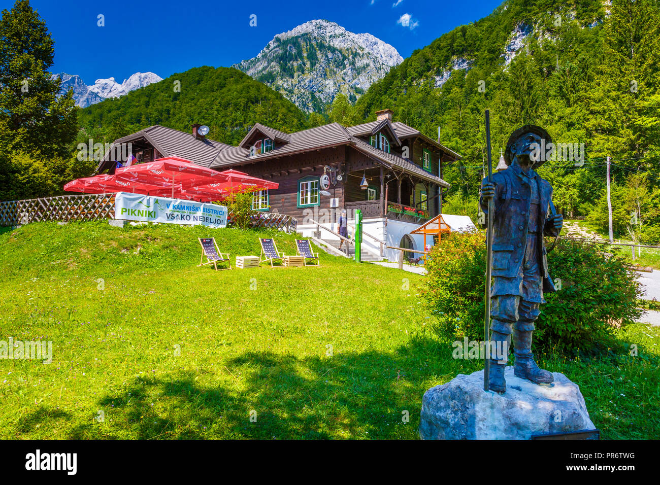 Alpen von Kamniska Bistrica. Stockfoto
