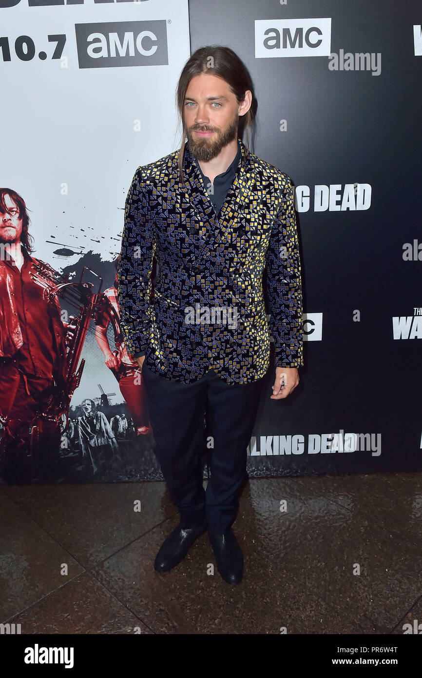 Tom Payne an der AMC "The Walking Dead" Season 9 Premiere auf der DGA-Theater am 27. September 2018 in Los Angeles, Kalifornien. Stockfoto