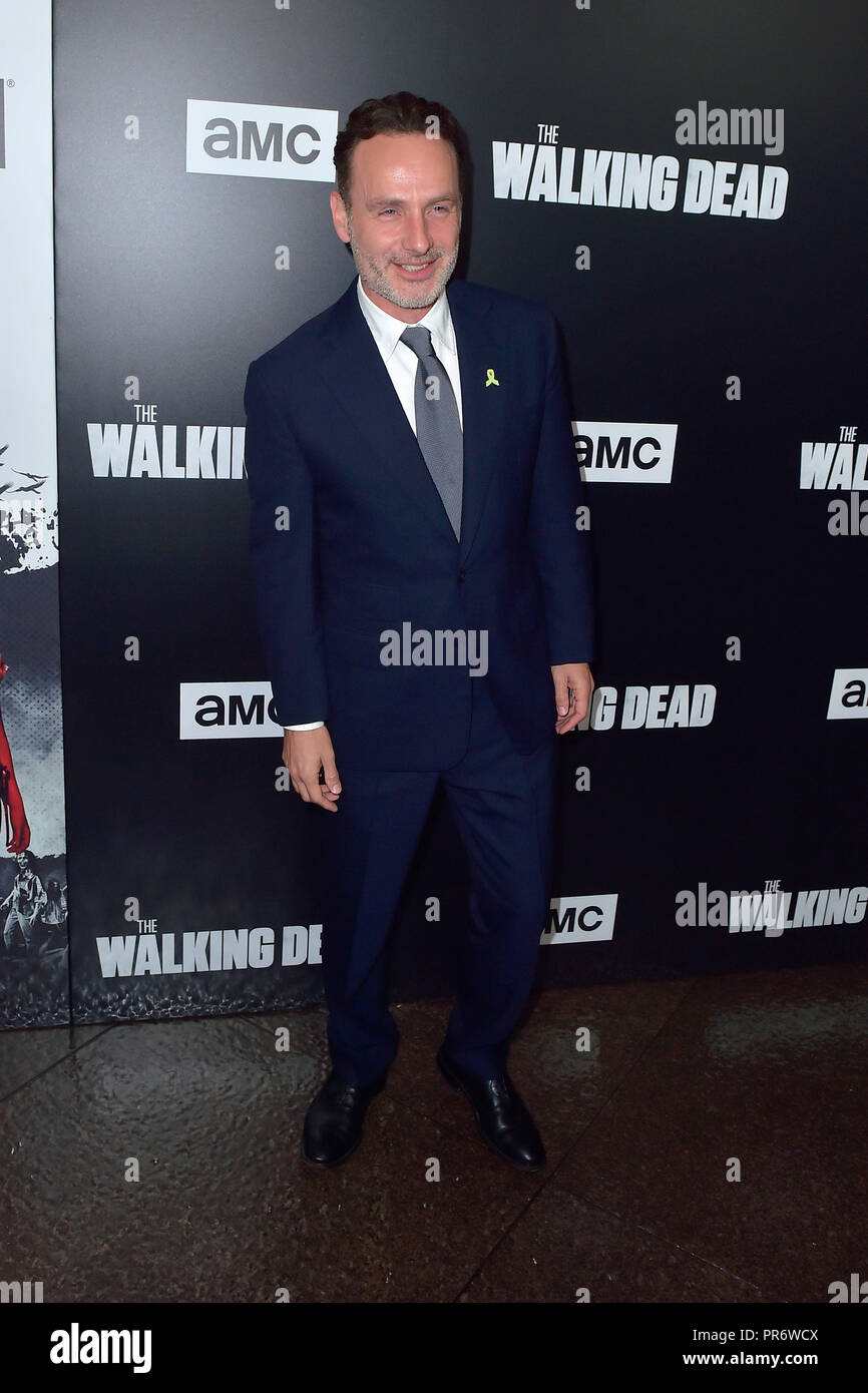 Andrew Lincoln an der AMC "The Walking Dead" Season 9 Premiere auf der DGA-Theater am 27. September 2018 in Los Angeles, Kalifornien. Stockfoto