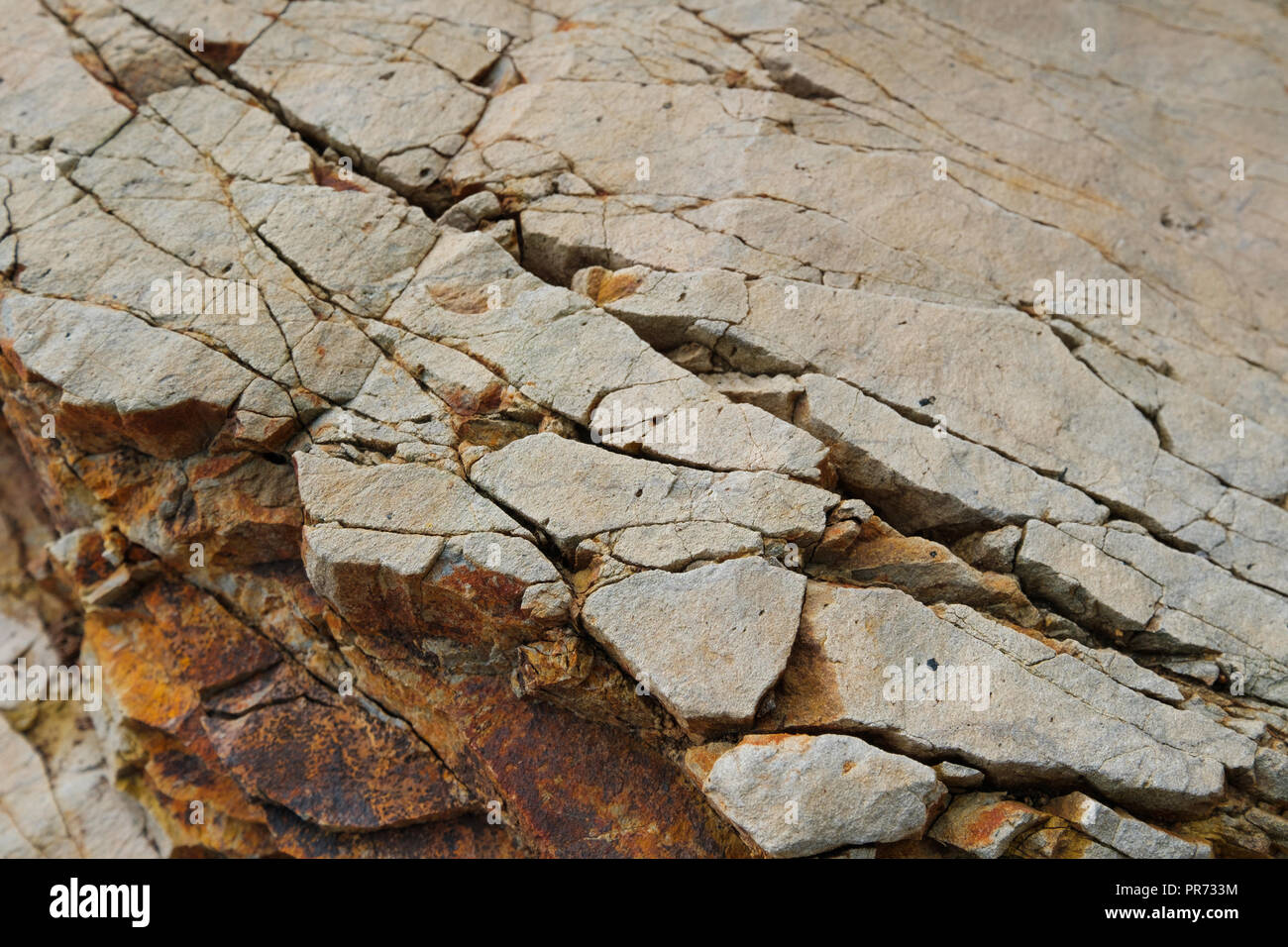 Gebrochene Felsen, Stein Stein -Textur closeup - Stockfoto