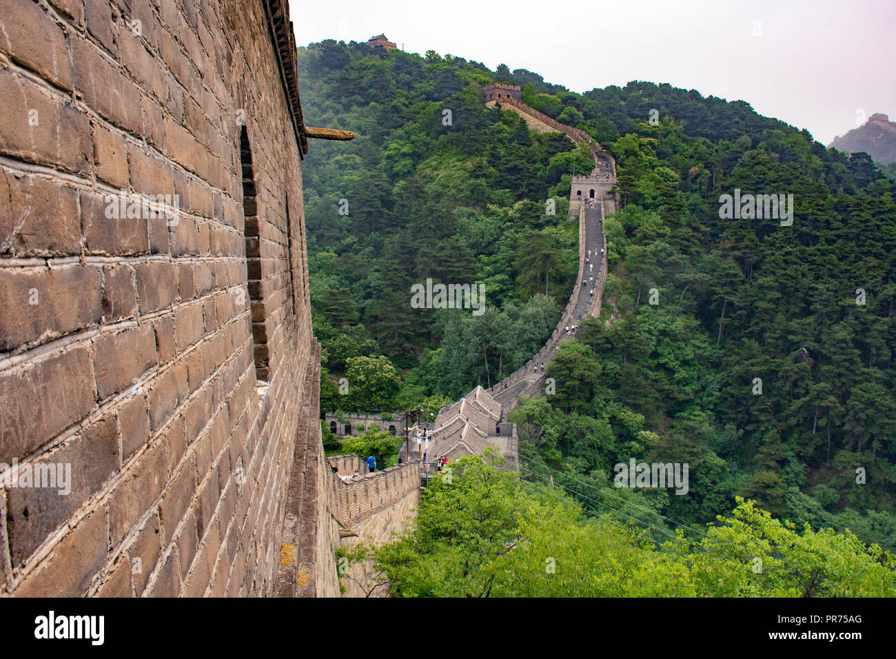 Mutianyu Abschnitt der Großen Mauer, UNESCO-Weltkulturerbe, Mutianyu, China Stockfoto