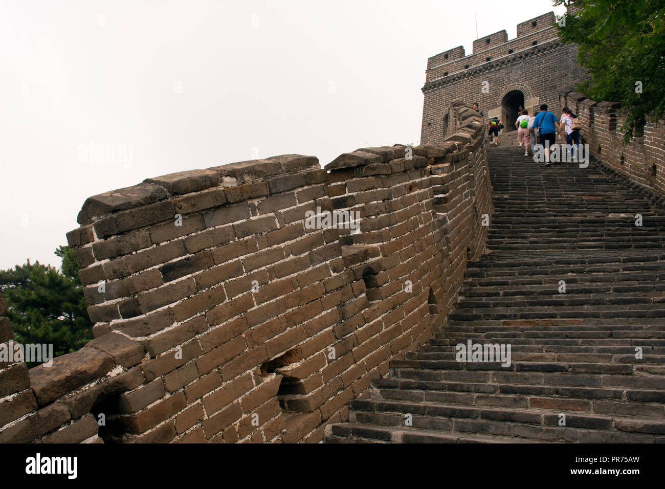 Mutianyu Abschnitt der Großen Mauer, UNESCO-Weltkulturerbe, Mutianyu, China Stockfoto