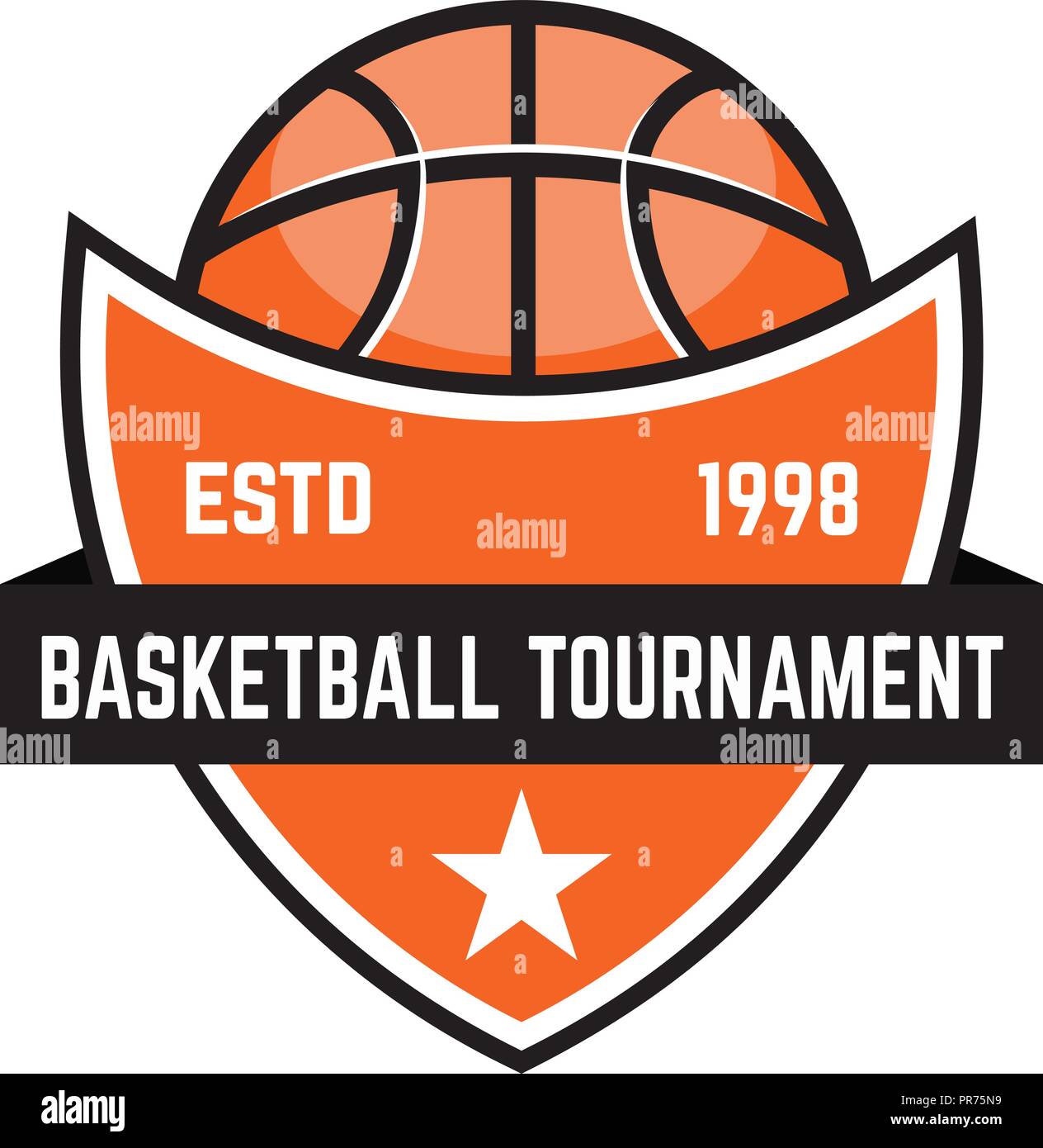 Basketball sport Embleme. Design Element für Poster, Logo, Label, Emblem,  Zeichen, t shirt. Vector Illustration Stock-Vektorgrafik - Alamy