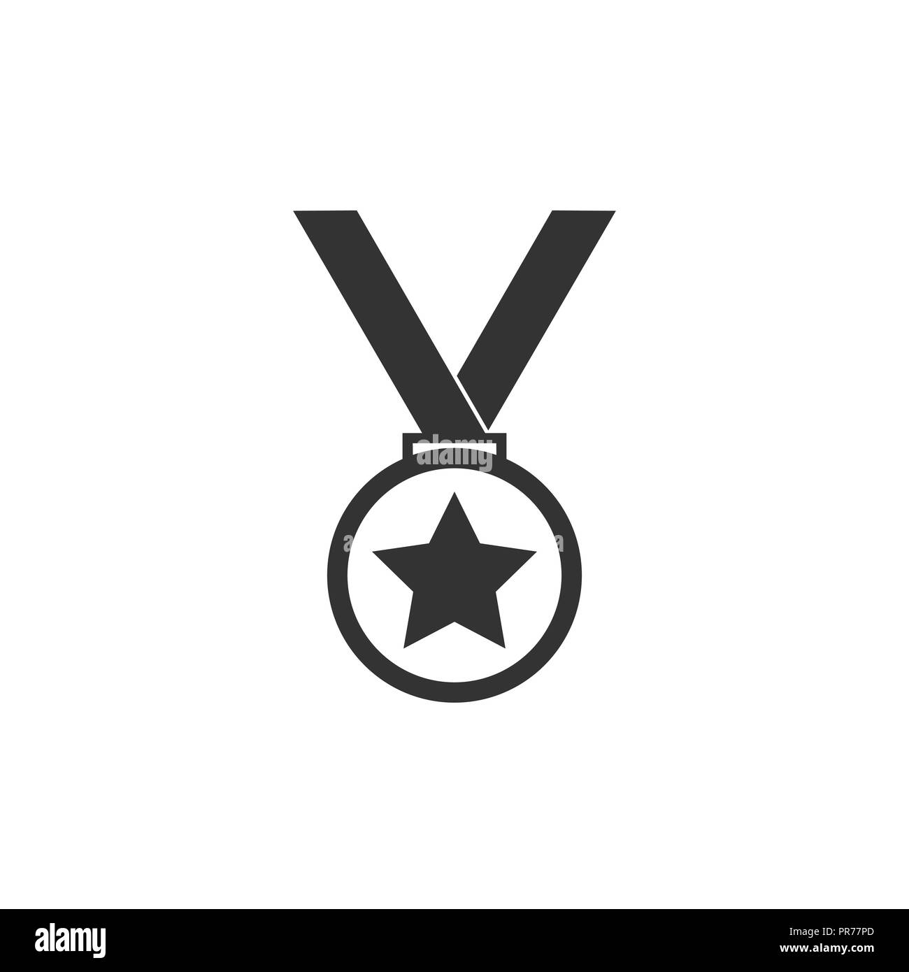 Medaille Symbol. Trophy-Symbol. Vector Illustration, flache Bauform. Stock Vektor