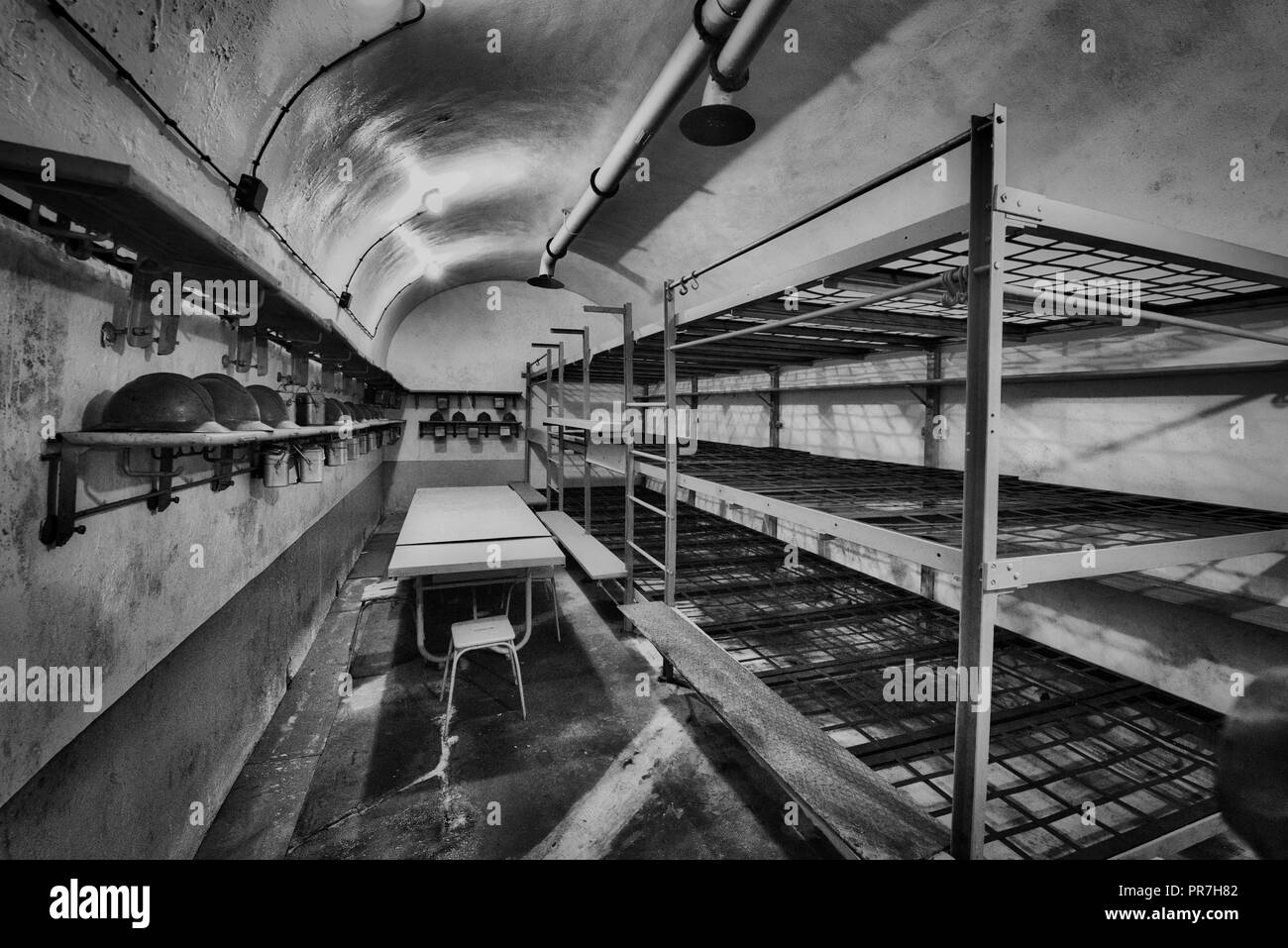 Die Maginot-linie, Ligne Maginot-Fort de Schoenenbourg (Alsace-France) Weltkrieg Geschichte Verteidigung gegen NS-Deutschland Hitler Stockfoto