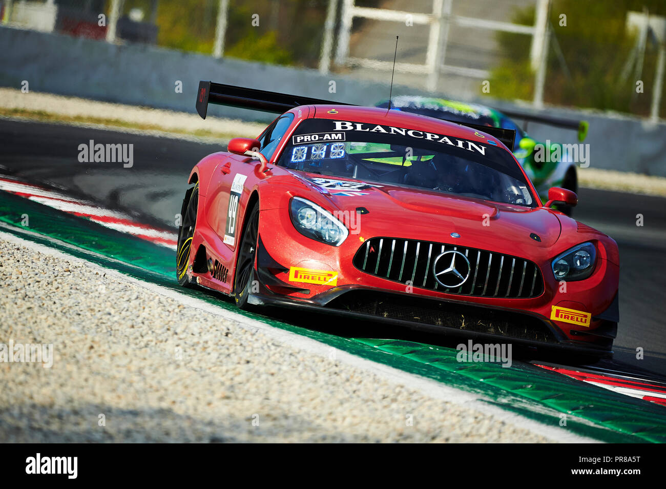 Circuit de Barcelona-Catalunya, Barcelona, Spanien. 30 Sep, 2018. Festival de la velocidad de Barcelona; Mercedes AMG GT3 durch Remon Vos und Tom Onslow Cole in Aktion während der blancpain GT Serie Endurance Cup qualifying Credit: Aktion plus Sport/Alamy leben Nachrichten Stockfoto