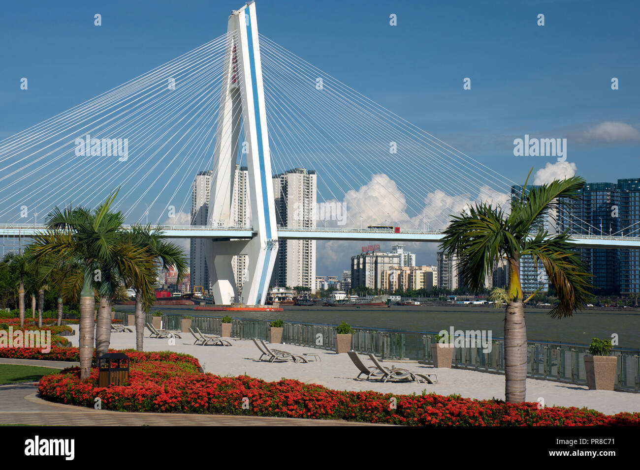 Haikou Jahrhundert Brücke, Insel Hainan, China Stockfoto