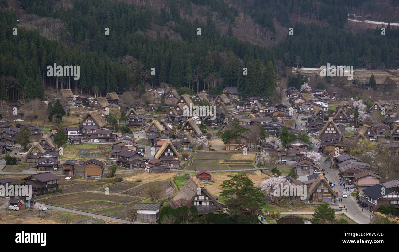 SHIRAKAWA-GO: von der UNESCO zum Weltkulturerbe Stockfoto