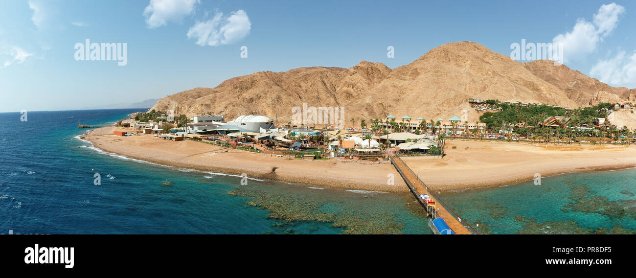 Panorama der Küste von Eilat am Roten Meer Israel Stockfoto