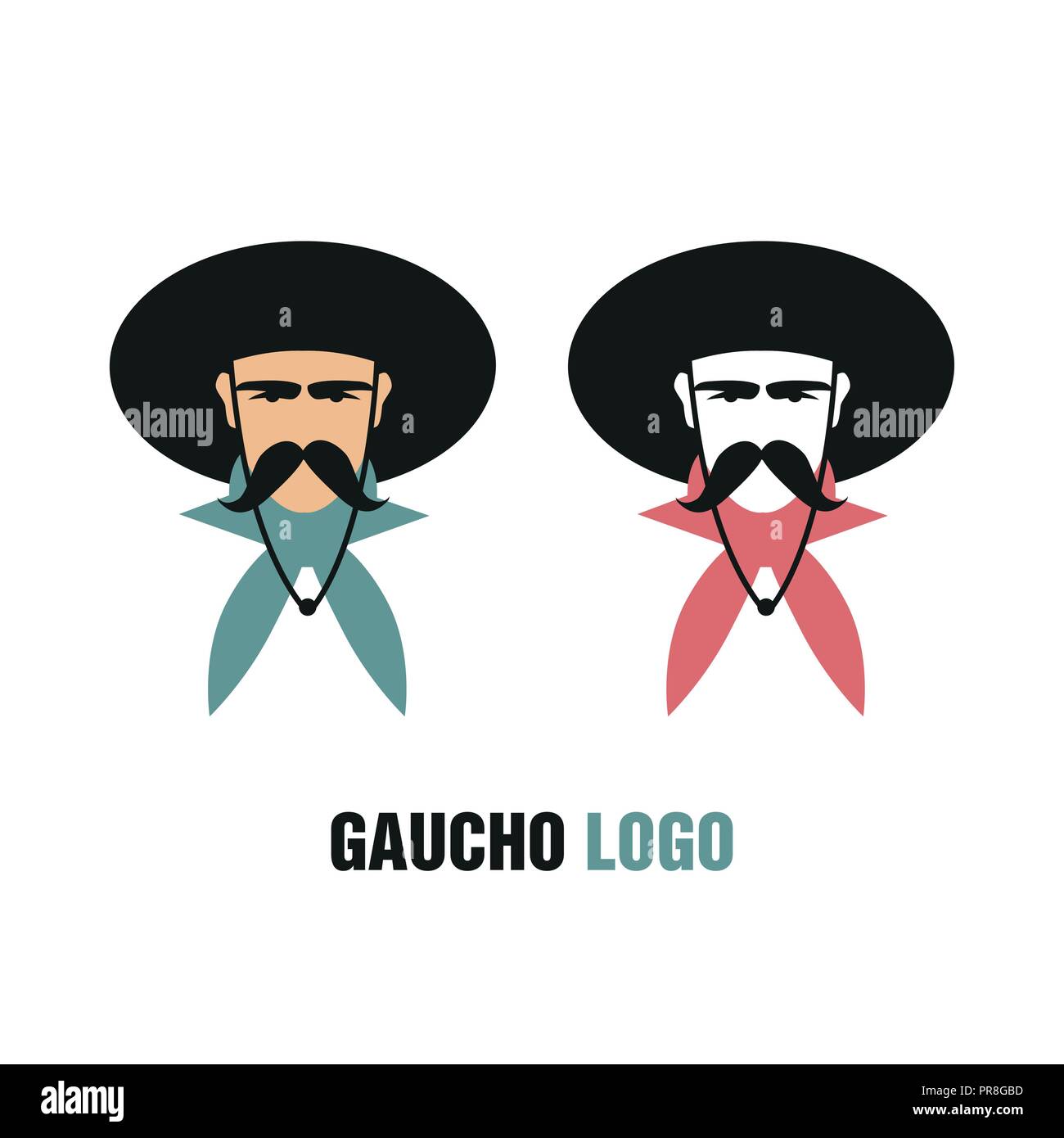 Gaucho Logo. Symbol von South American cowboy Stock Vektor
