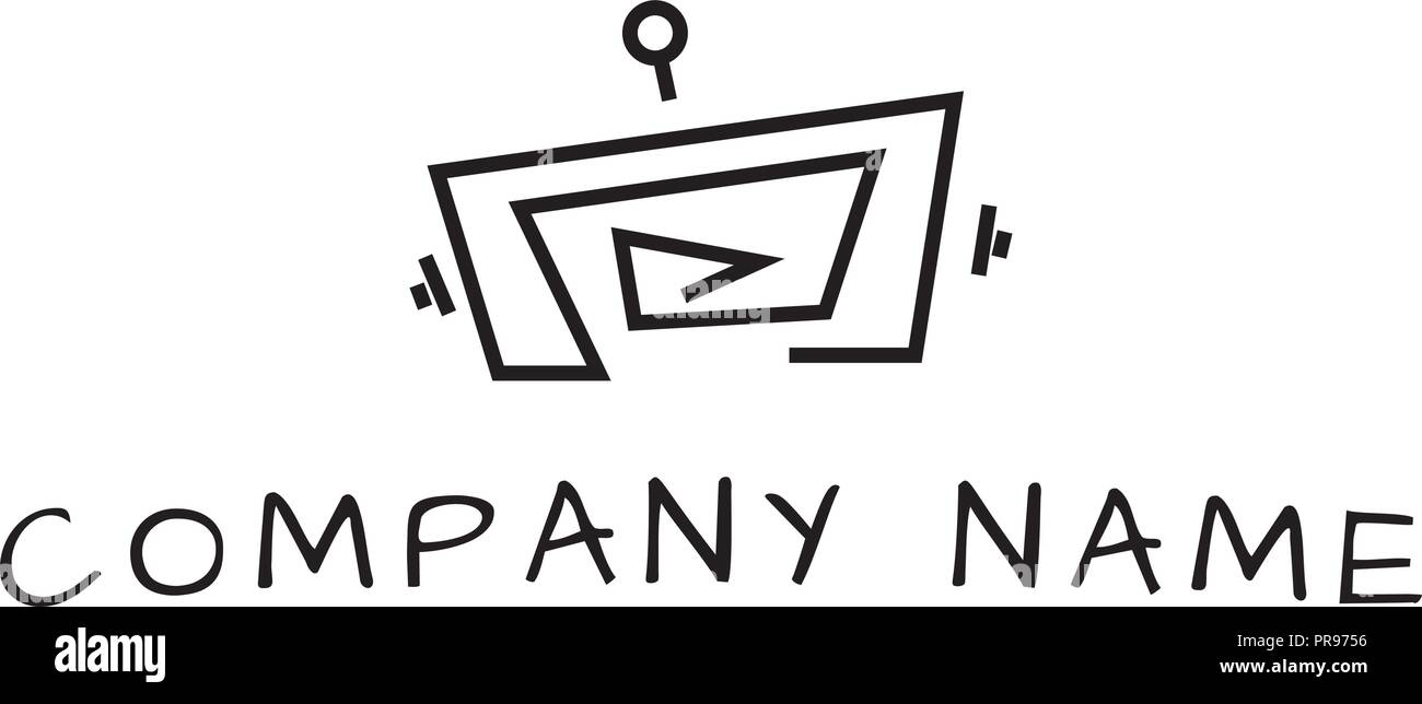 Abstract Roboter vektor Logo Image Stock Vektor