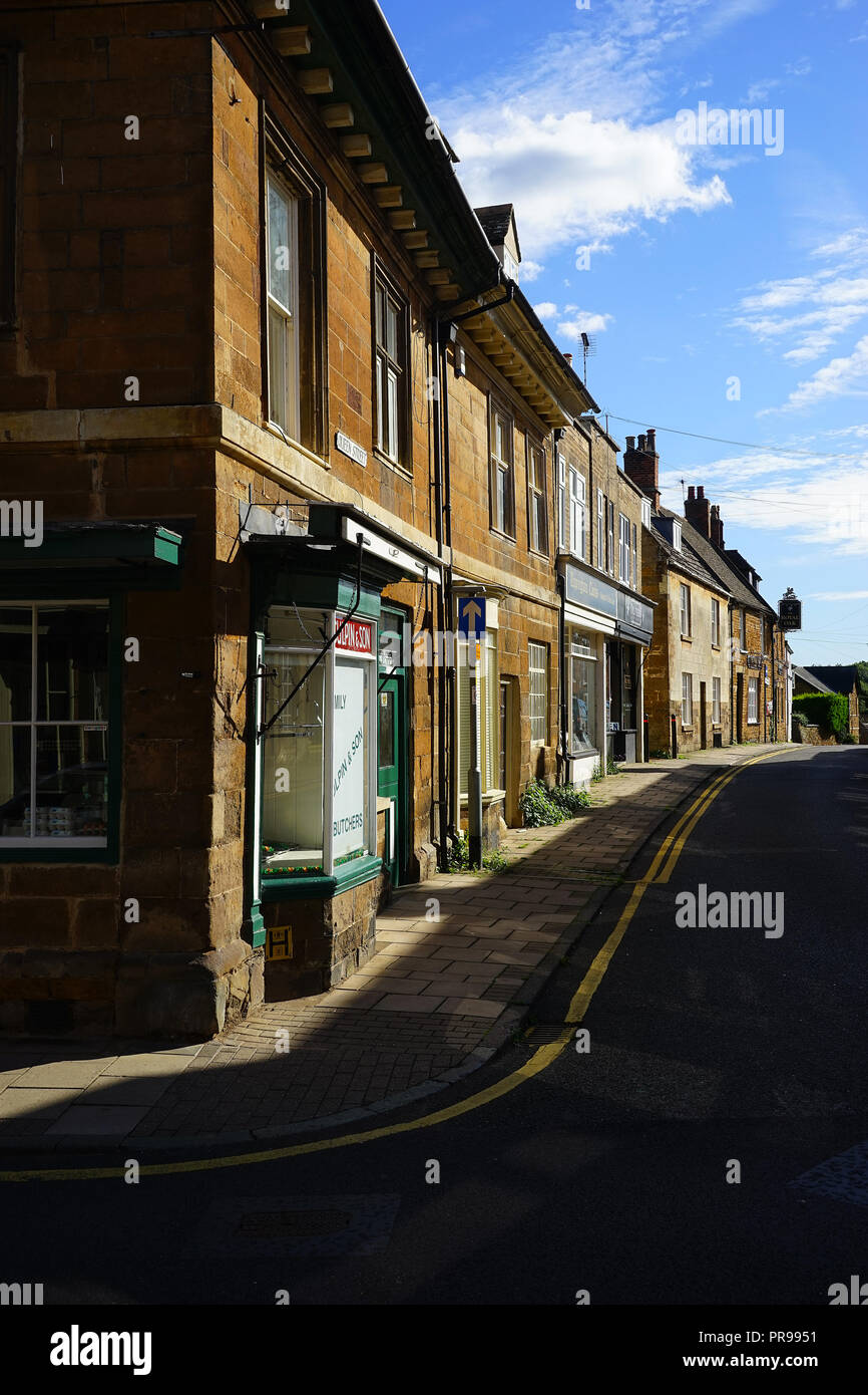 Queen Street, Uppingham Stockfoto Queen Street, Uppingham Stockfoto