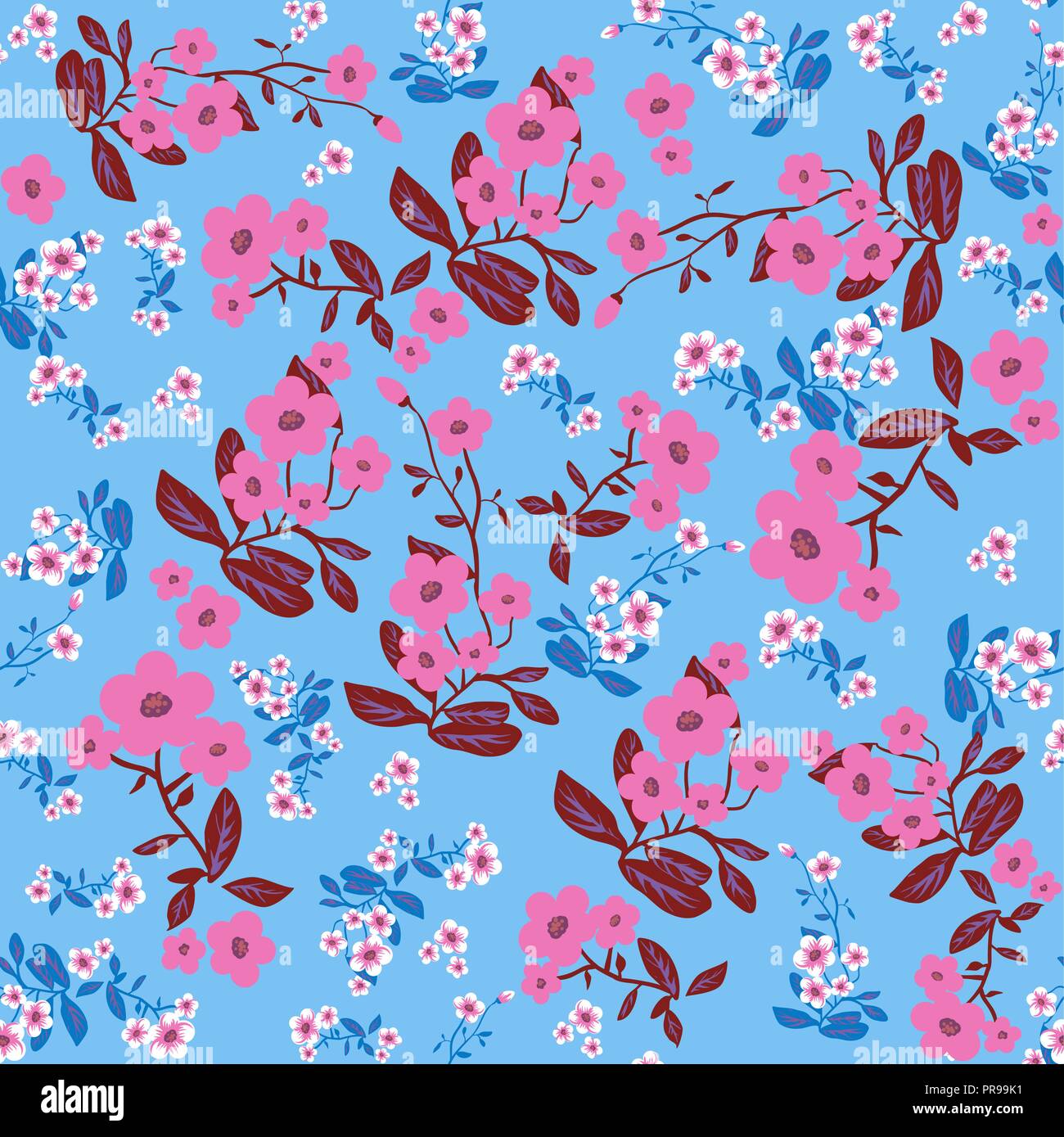 Nahtlose Muster Blumen Stock Vektor