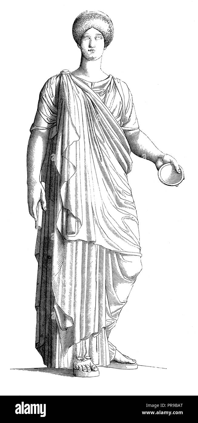 19 Abbildung: Statueof Julie, römische Dame. Originale Kunstwerke in Le Magasin Pittoresque von M. A. Lachevardiere, Paris, 1846 veröffentlicht. Stockfoto