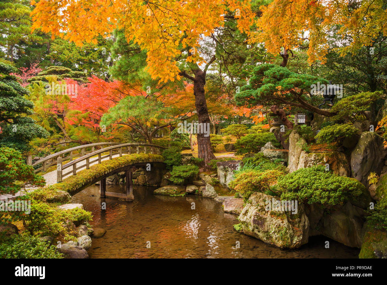 Herbst Blick auf Kyoto Imperial Palace Gardens Stockfoto