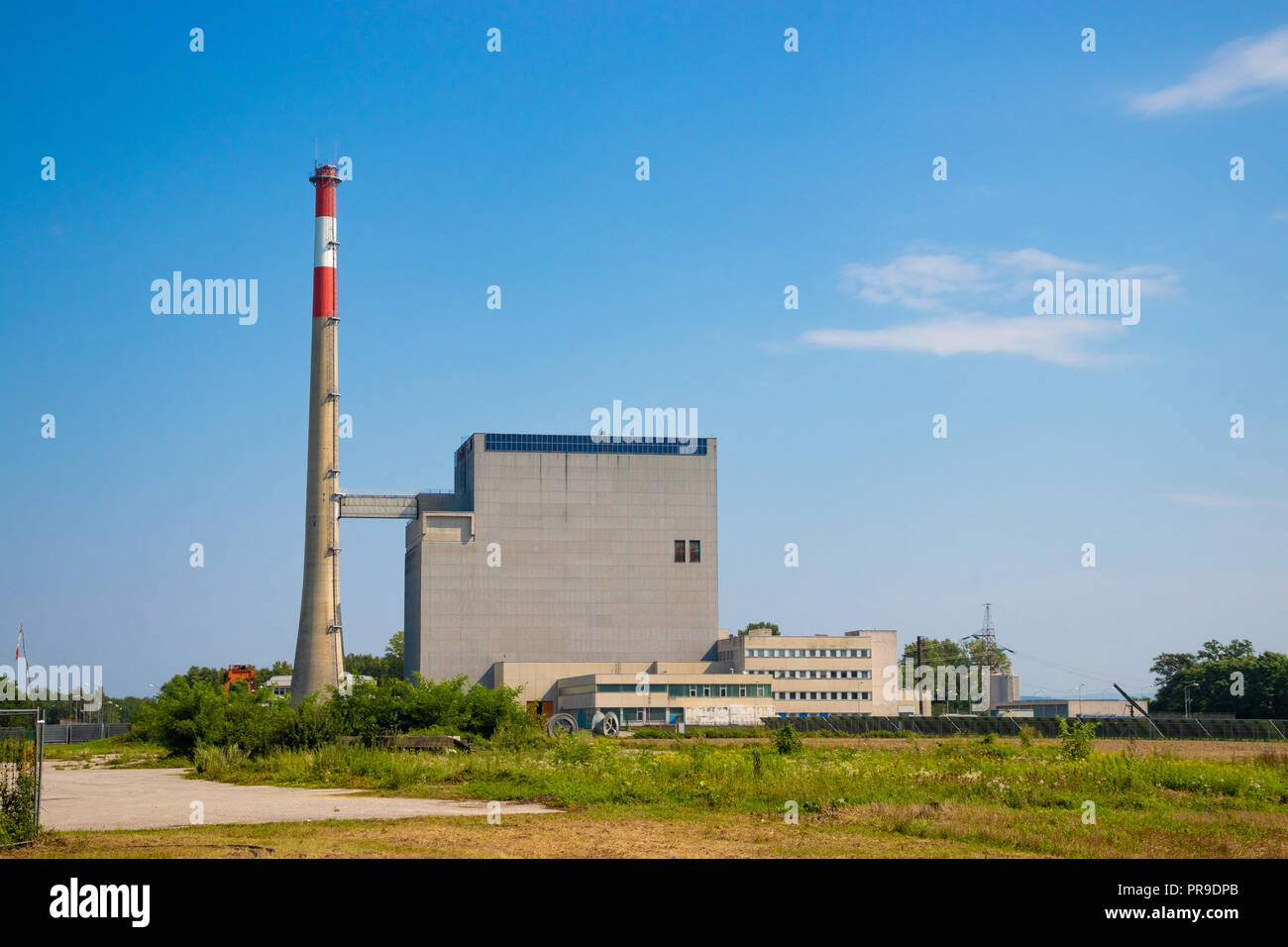 Zwentendorf Atomkraftwerk Österreich beendet, aber ging nie in Betrieb. Stockfoto