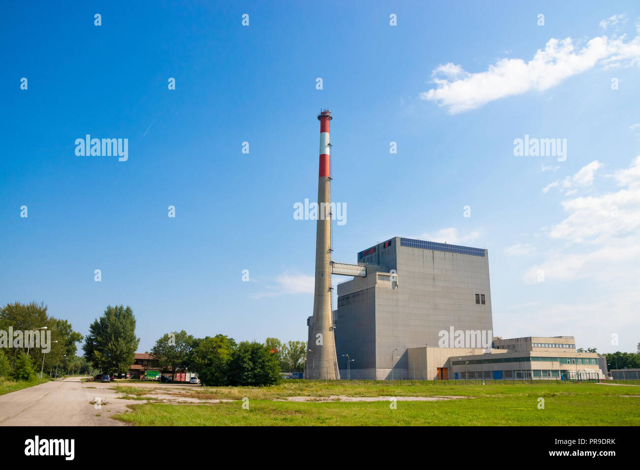 Zwentendorf Atomkraftwerk Österreich beendet, aber ging nie in Betrieb. Stockfoto
