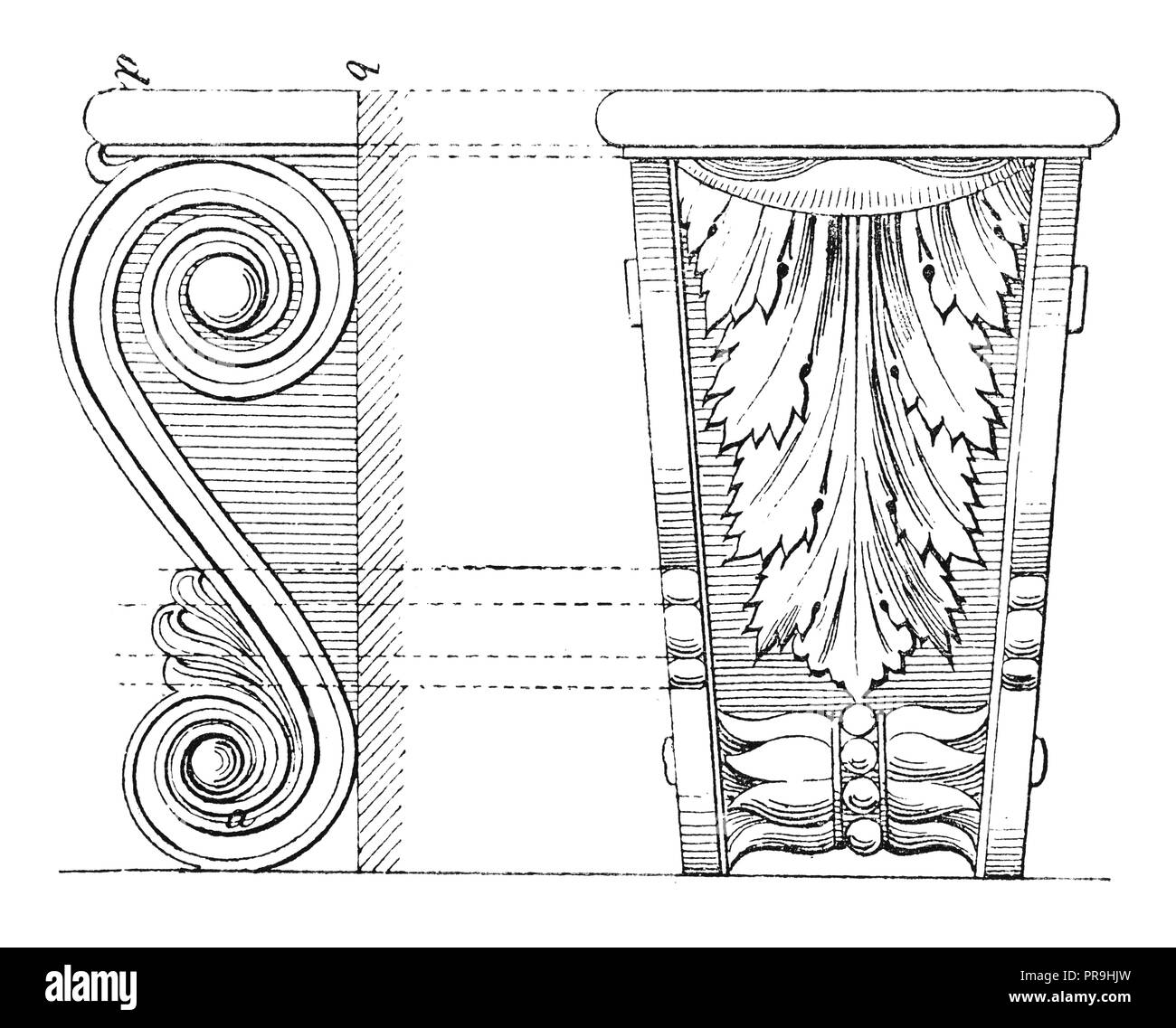 19 Abbildung: eine Anpassung an eine Halterung oder Konsole. In "Die praktische Zeitschrift, eine Illustrierte Cyclopedia von Industrial News veröffentlicht. Stockfoto