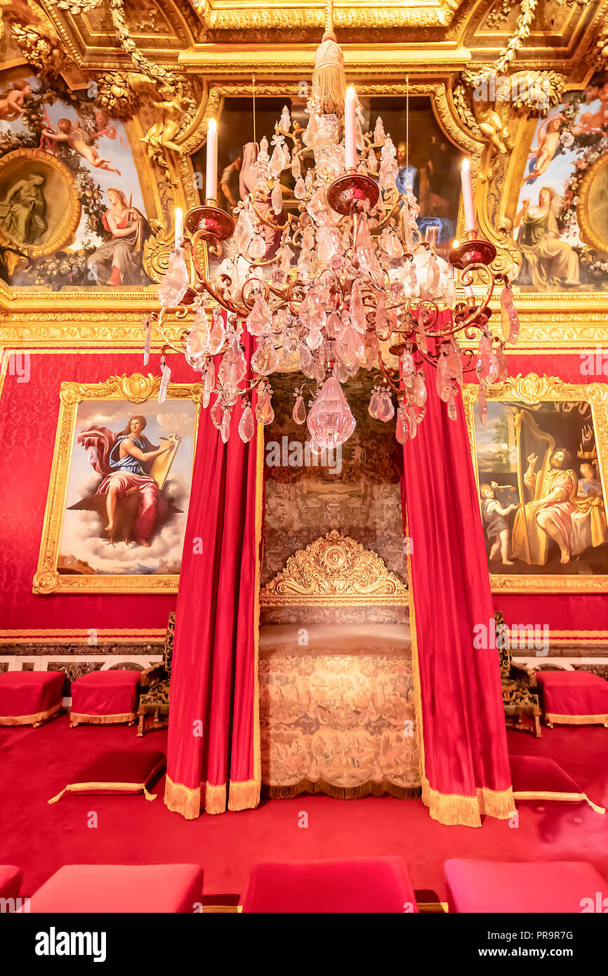 Versailles, Frankreich - 14. März 2018: Der Mercury Salon in des Königs Grand Apartment im königlichen Palast von Versailles in Frankreich. Stockfoto