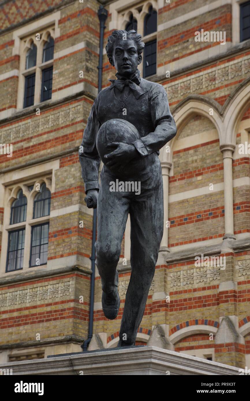 William Webb Ellis Statue, Rugby Stockfoto