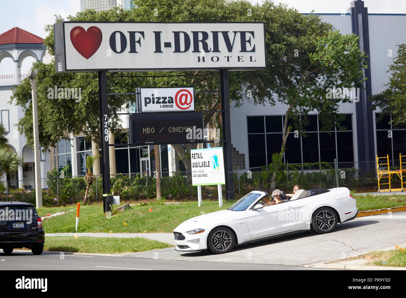 Zeichen auf dem International Drive Orlando Stockfoto