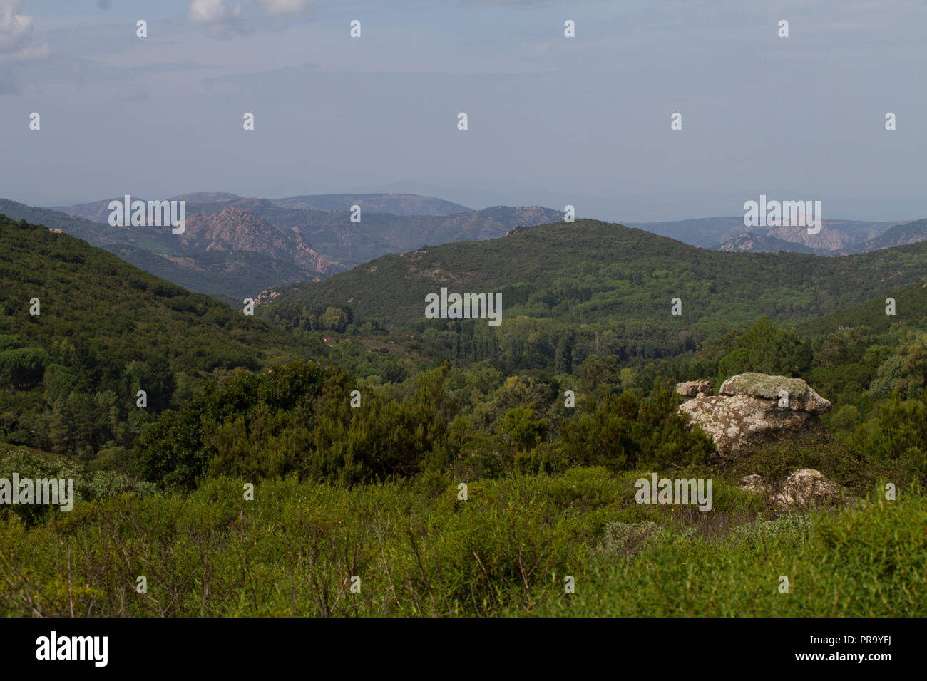 Wunderschöne Landschaft September. Süden von Sardinien, Italien Stockfoto