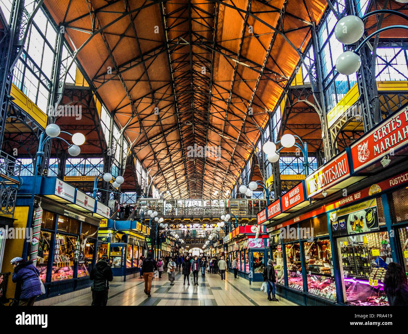 Große Markthalle, Budapest, Ungarn Stockfoto