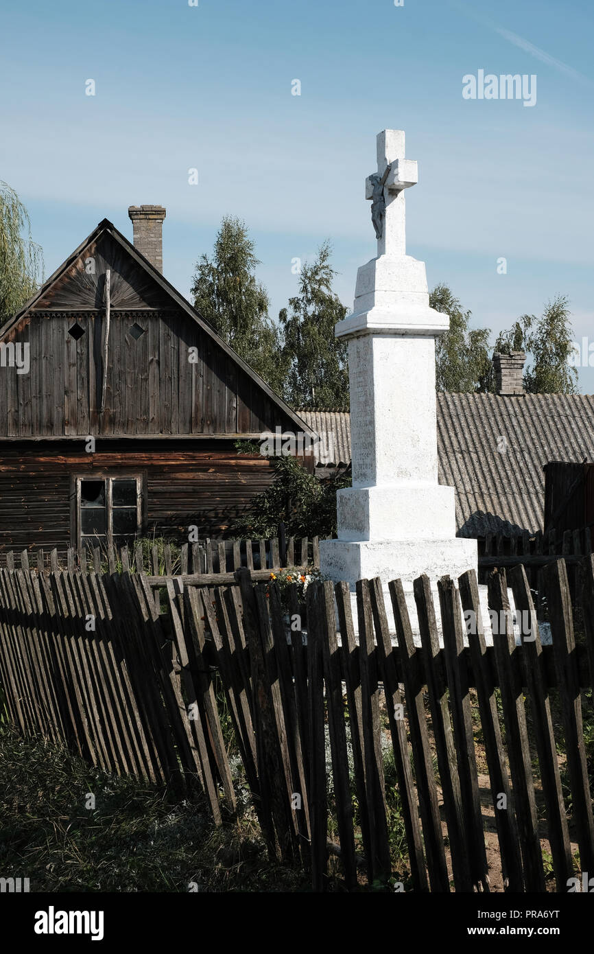 Holz- Country House, Swietokrzyskie Region, Polen Stockfoto
