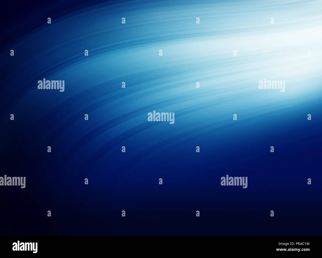 Grafische Zusammenfassung dunkelblauen Hintergrund, Licht kommt von oben rechts bis Mitte Mitte. Stockfoto