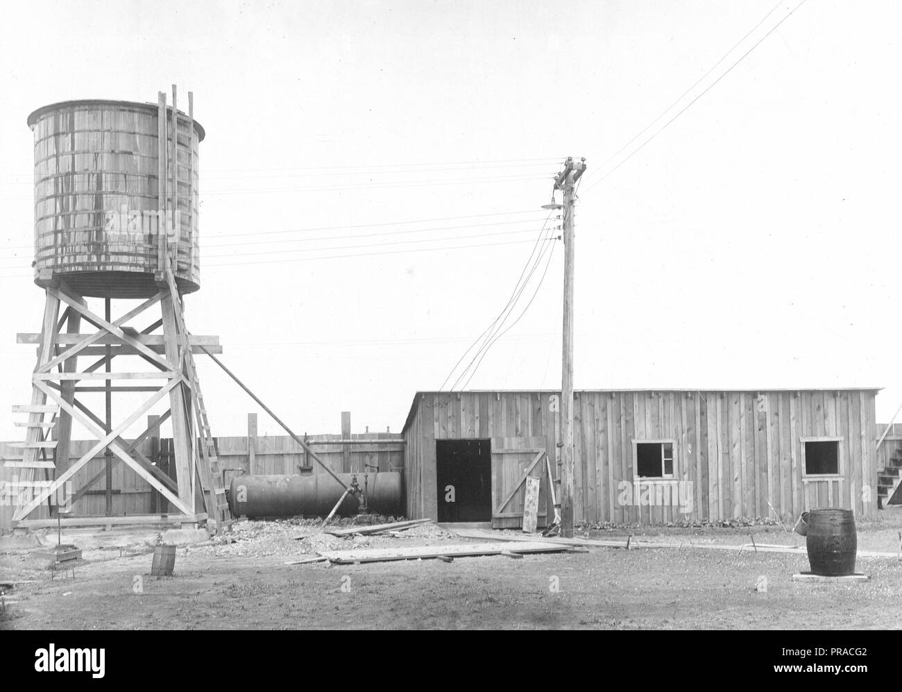 Entwicklung der Helium unter der Leitung des Präsidiums der Gruben. Anlagen zur Wasserversorgung. Anlagen 1 und 2, Norden Fort Worth, Texas Stockfoto