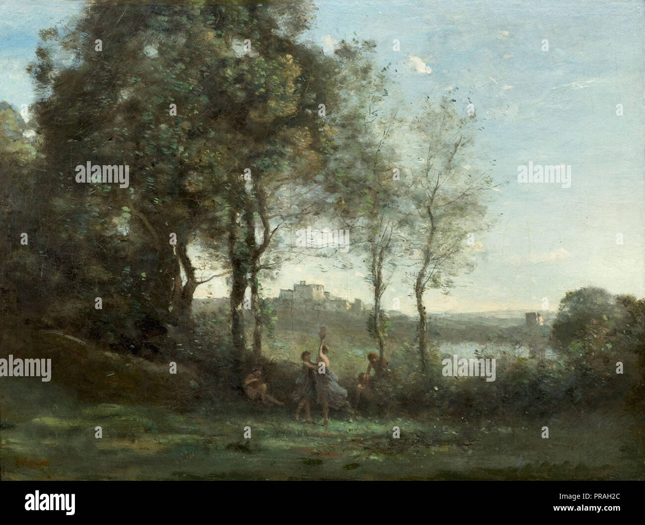Jean Baptiste Camille Corot - Castelgandolfo 3 (Les Danseurs de Palermo) Stockfoto