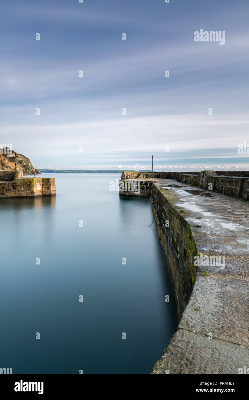 See Defense, Charlestown Harbour, Cornwall Stockfoto