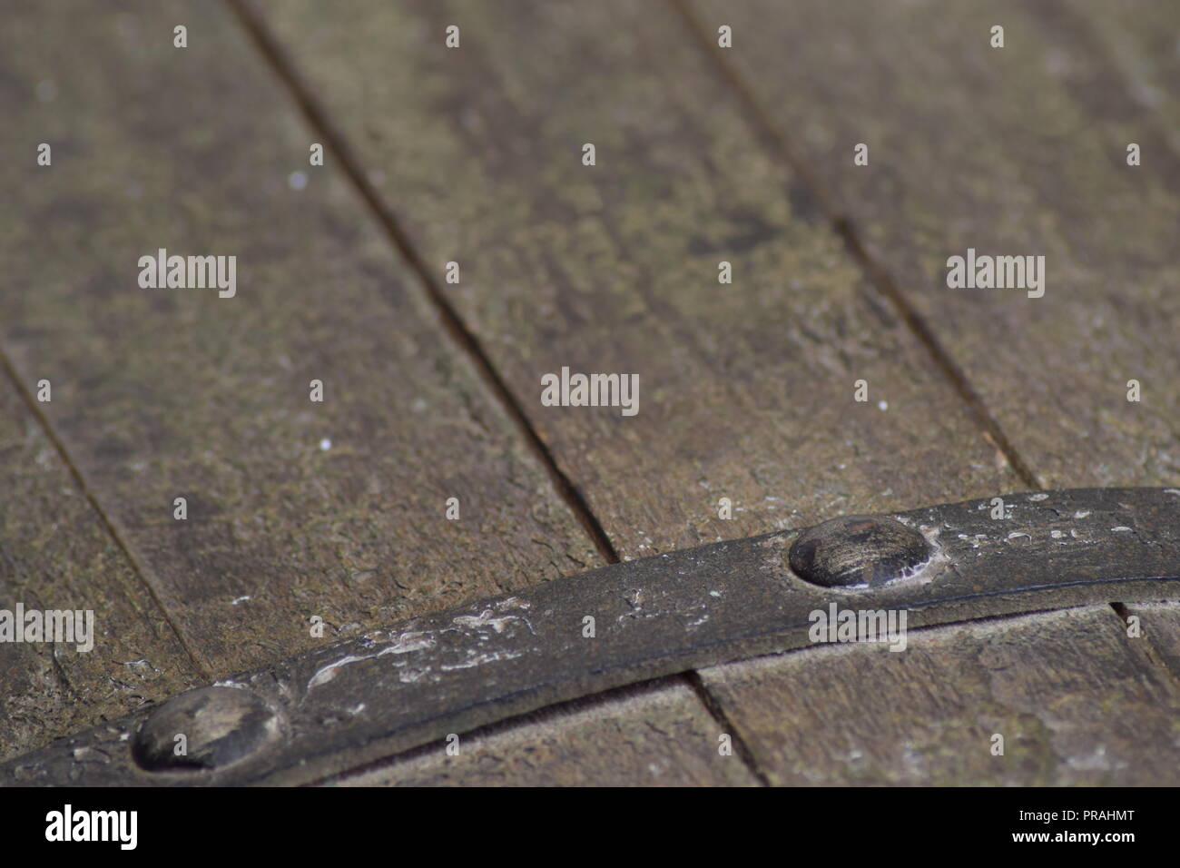 Closeup Aufnahmen von alten Holzplanken Stockfoto