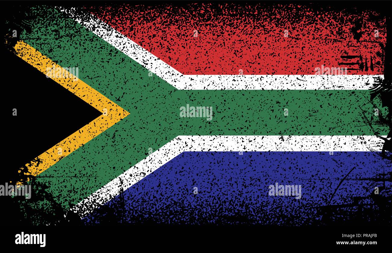 Südafrika Grunge Flagge. vector Hintergrund Abbildung Stock Vektor