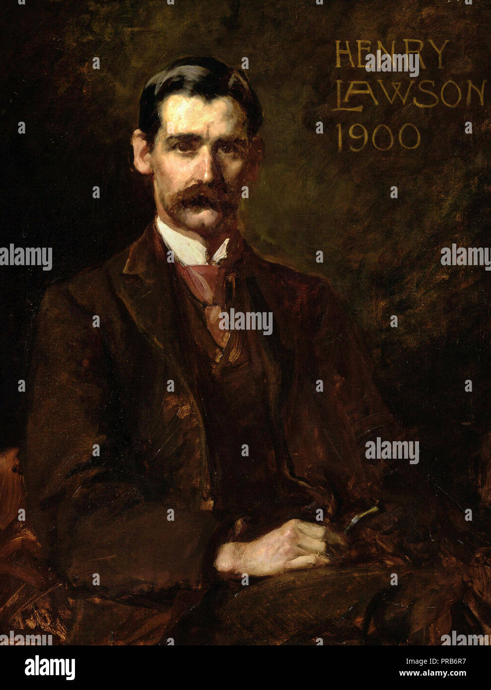 John longstaff, Henry Lawson 1900 Öl auf Leinwand, Kunstgalerie von New South Wales, Australien. Stockfoto