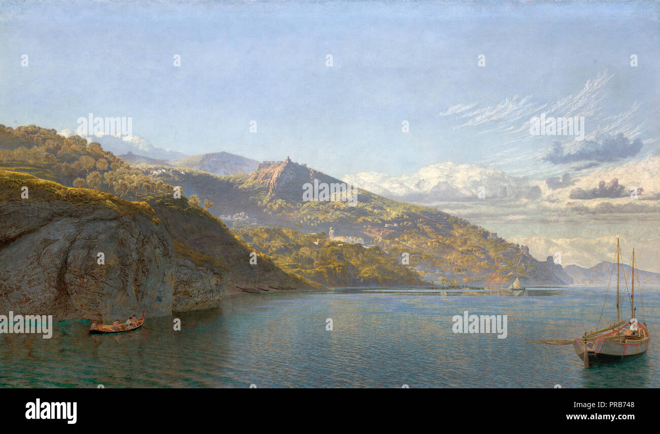 John Brett Massa, Bucht von Neapel 1864 Öl auf Leinwand. Indianapolis Museum of Art, USA. Stockfoto