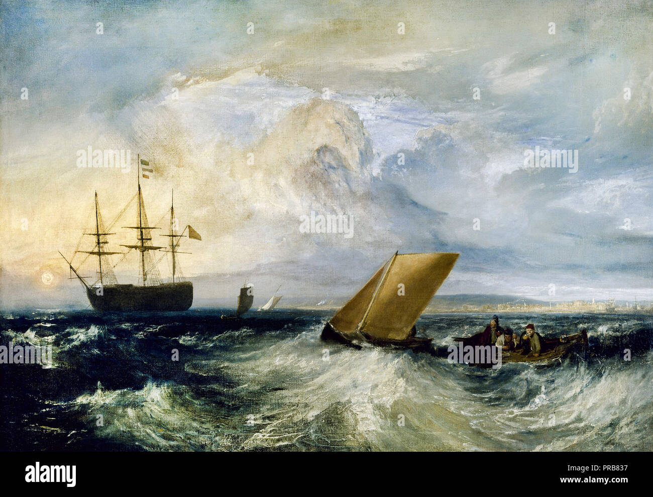 J. M. W. Turner, Sheerness vom Nore 1808 Öl auf Leinwand, Museum der Bildenden Künste, Houston, USA. Stockfoto