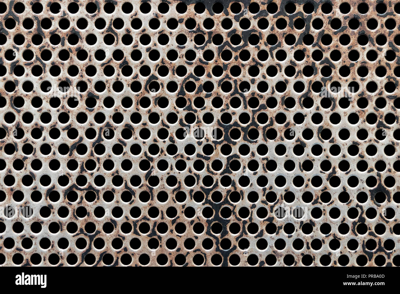 Abstrakte Edelstahl oder Metall Strukturmuster mit runden Zellen als industriellen Hintergrund Stockfoto