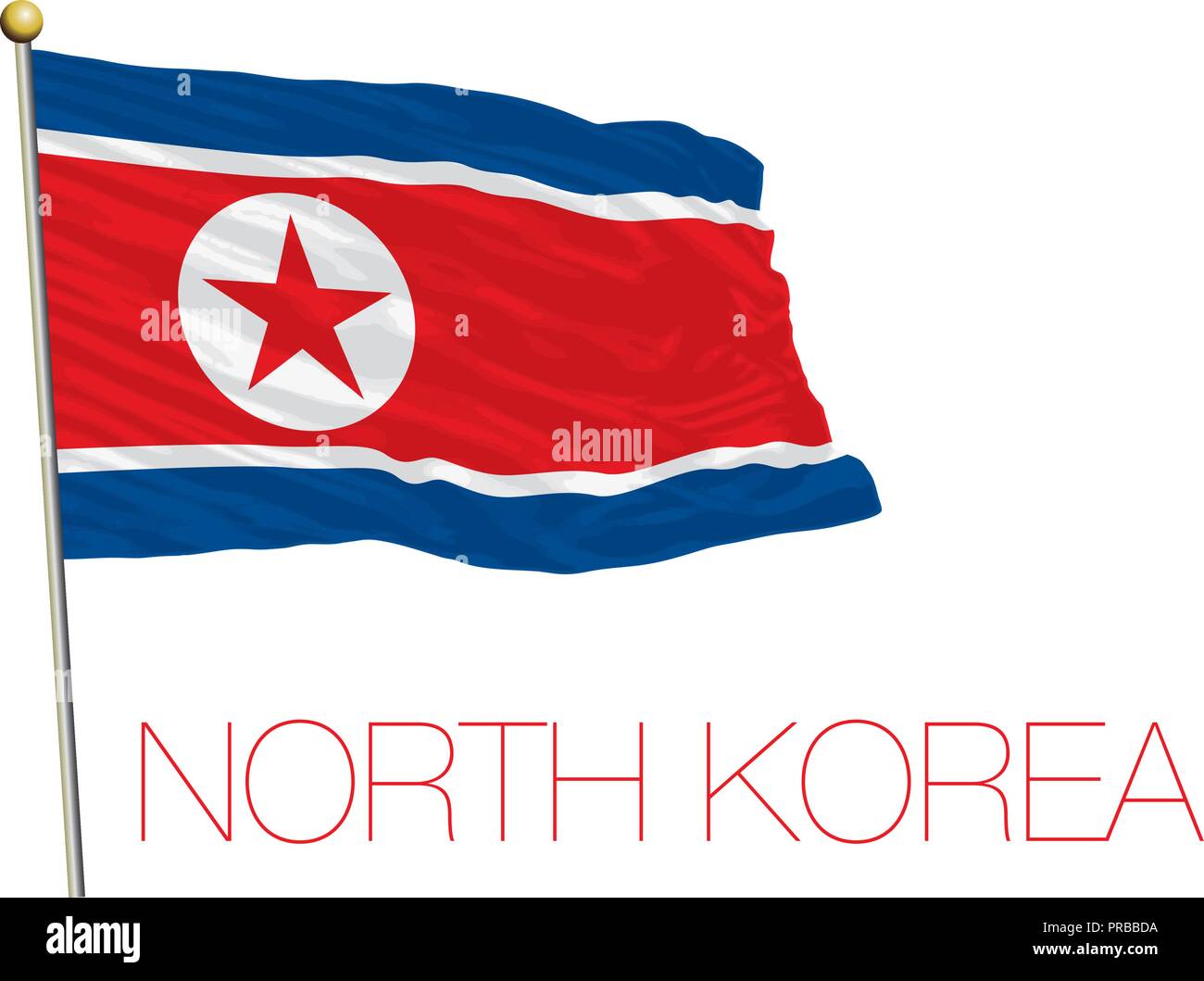 Nordkorea Fahne, Vektor, Abbildung Stock Vektor