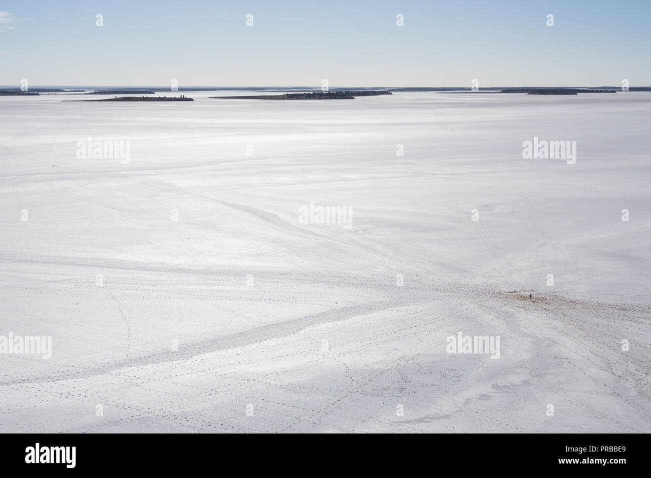 Blick auf Lake Ballard vom Gipfel des Snake Hill Stockfoto