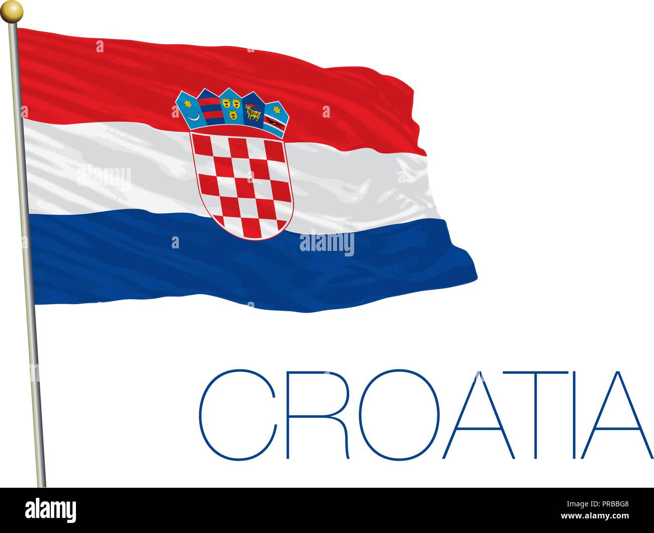 Kroatien Flagge, Vektor, Abbildung Stock Vektor