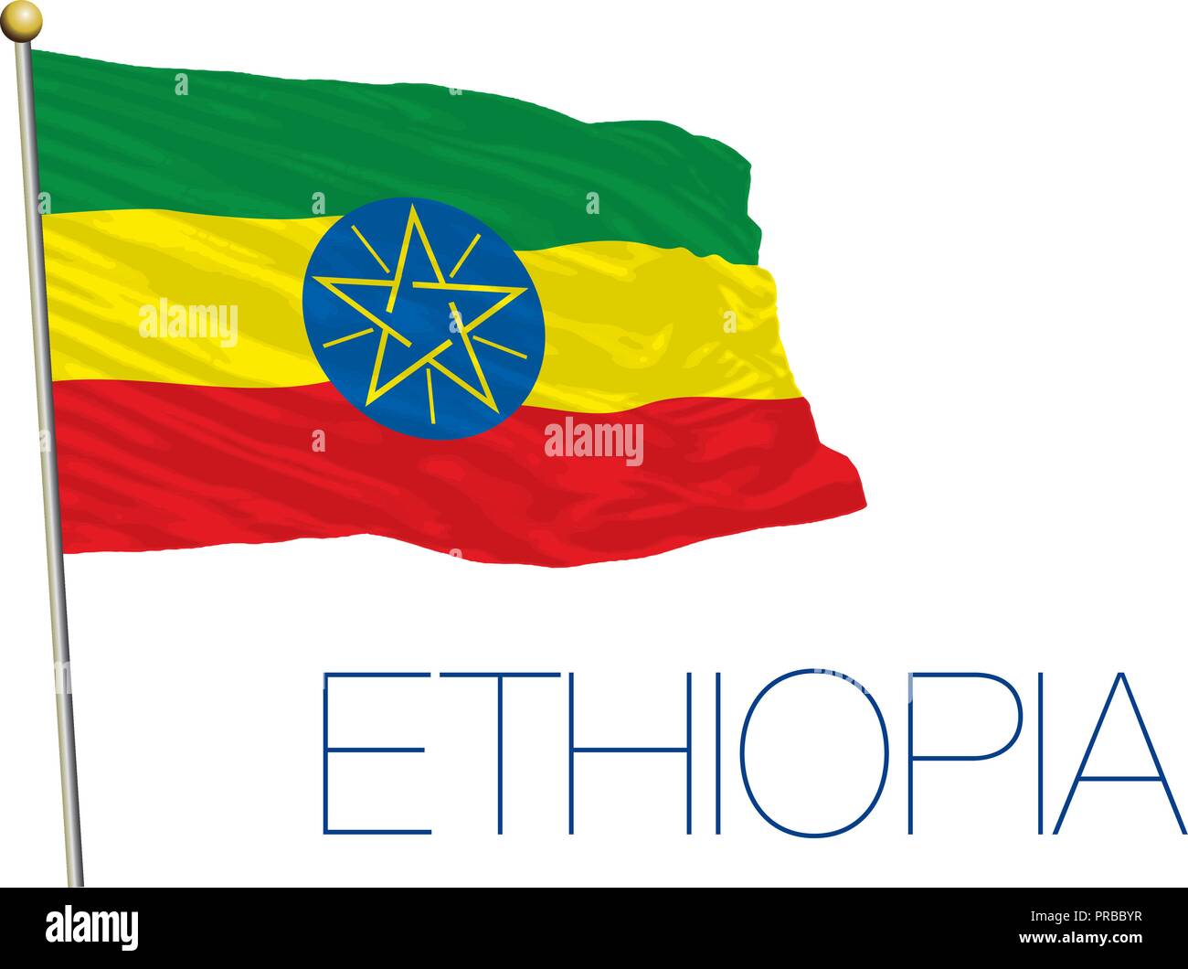 Äthiopien Flagge, Vektor, Abbildung Stock Vektor