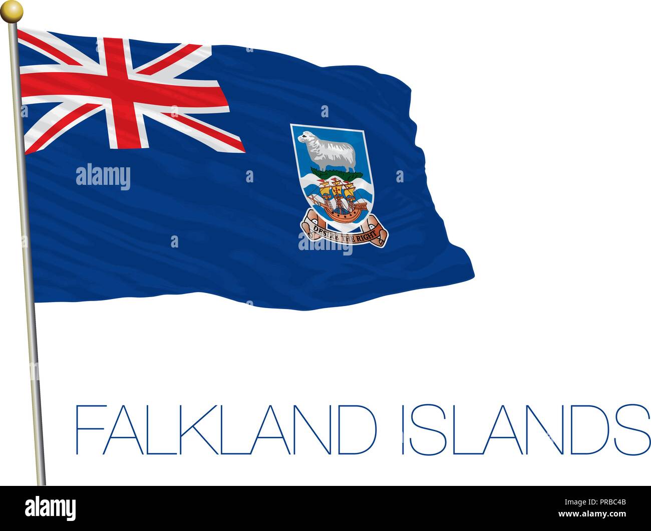 Falkland Inseln Flagge, Vektor, Abbildung Stock Vektor